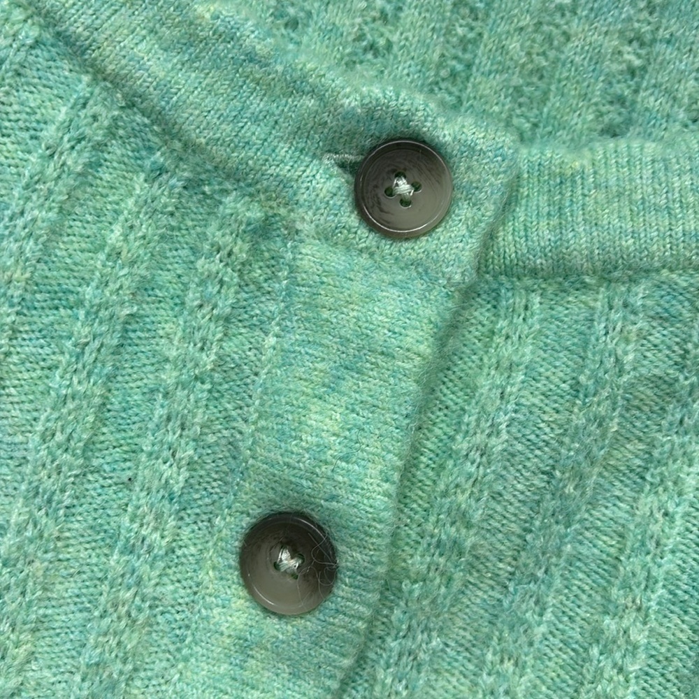Torrid Light Green Button-Down Knit cashmere like softness short sleeve sweater - Picture 9 of 9